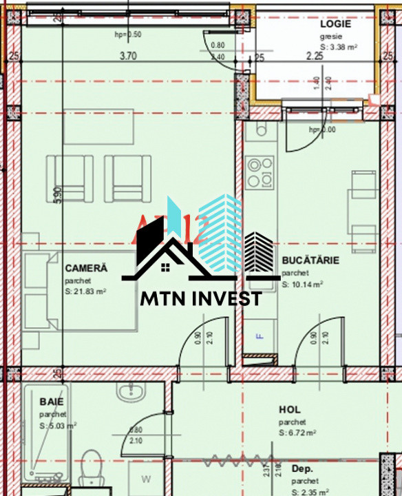 Studio modern | Balcon si parcare | Selimbar -Zona Promenada Pictor Brana