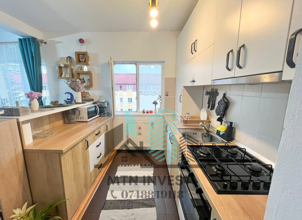 Apartament 2 camere de vanzare in Sibiu 1155 Euro/ mp, zona Rahovei 61,9 mp util