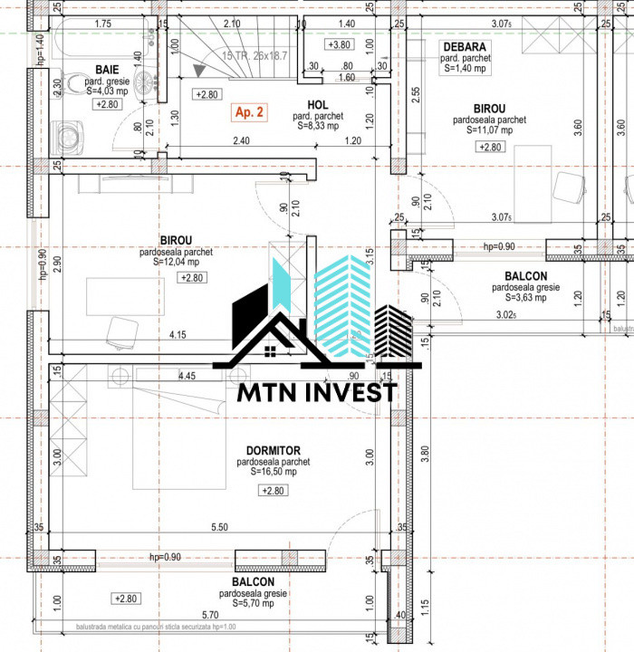Comision 0%! Casa 4 camere, 110 mp utili, curte si parcare Cartier Arhitectilor