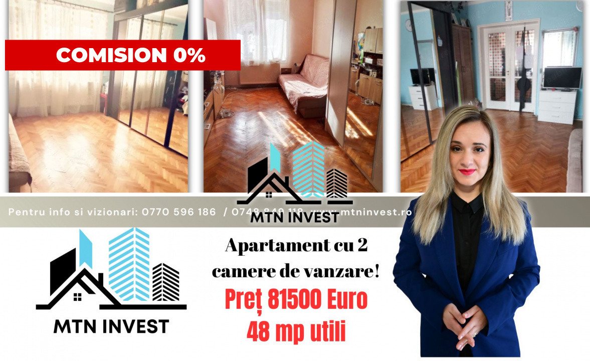 Apartament 2 Camere de Vanzare pe Vasile Milea, Sibiu  