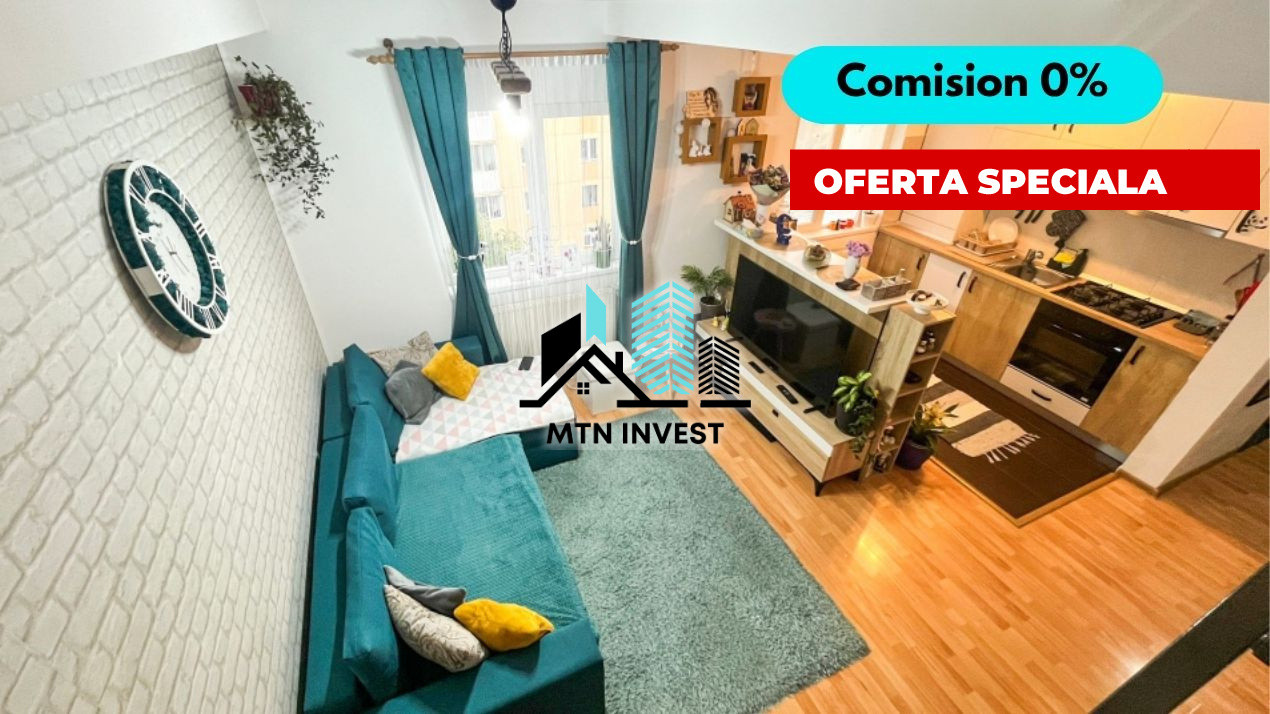 Apartament 2 camere de vanzare in Sibiu, zona Rahovei – 61,9 mp util