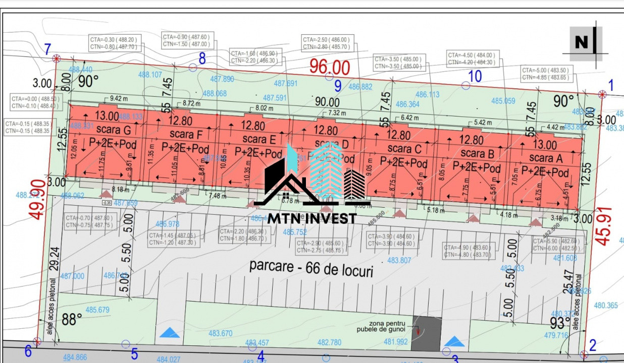 Apartament 3 Camere | 61,4 mp + Balcon | La Cheie | Cristian Sibiu