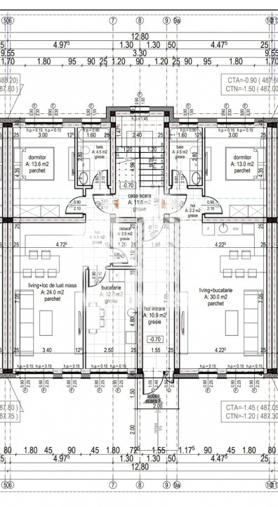 Apartament 3 Camere | 61,4 mp + Balcon | La Cheie | Cristian Sibiu